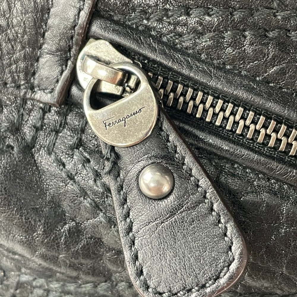 Salvatore Ferragamo Black Leather Handbag - Picture 7 of 16